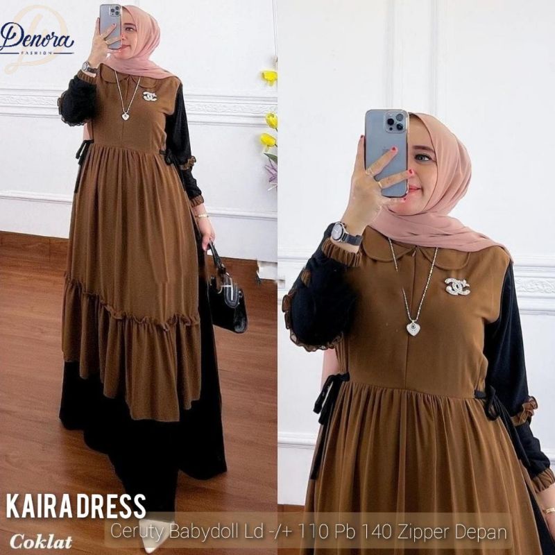 [Denora] Kaira Dress Gamis Ceruty LD 110