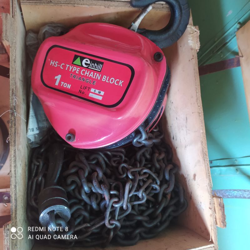 Chain Block Katrol 1 Ton 5 Meter Einhill