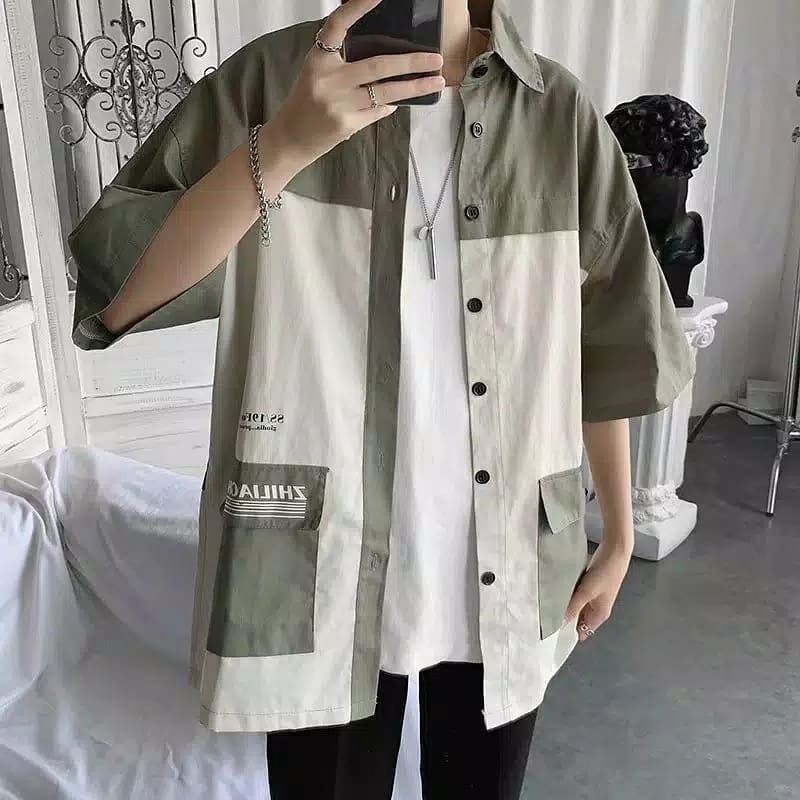 standerout ulzzang korean shirt✨korean style | kpop idol kemeja pria wanita aesthetic fashion outfit