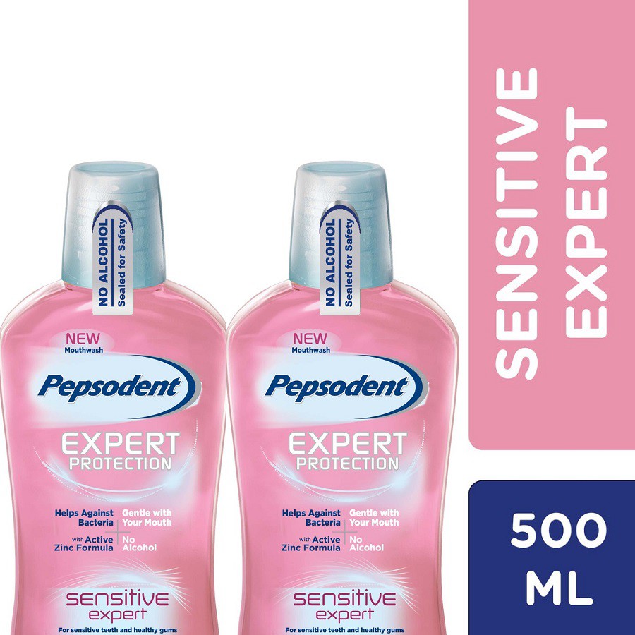 Pepsodent Expert Protection Mouthwash Sensitive Expert 2 x 500 mL