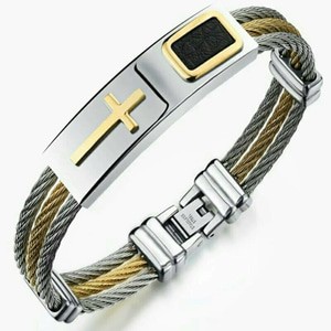 GELANG TITANIUM SALIB/GELANG COWOK/GELANG PRIA