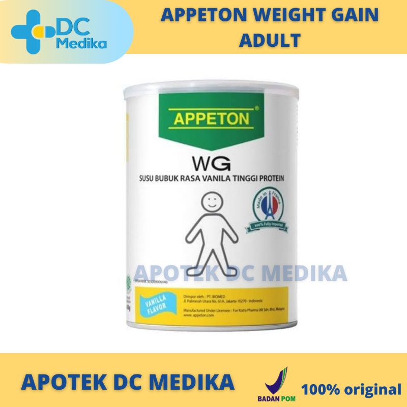 SUSU APPETON WEIGHT GAIN / APETON / VANILLA / WG / UNTUK GEMUK / TAMBAH NAFSU MAKAN / ADULT / TAMBAH GENDUT / VANILA