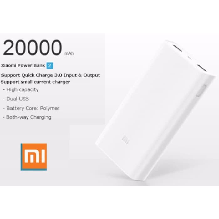 Powerbank XiaoMi 20000mAh ORI ORIGINAL | PB Xiao Mi 20000 mAh