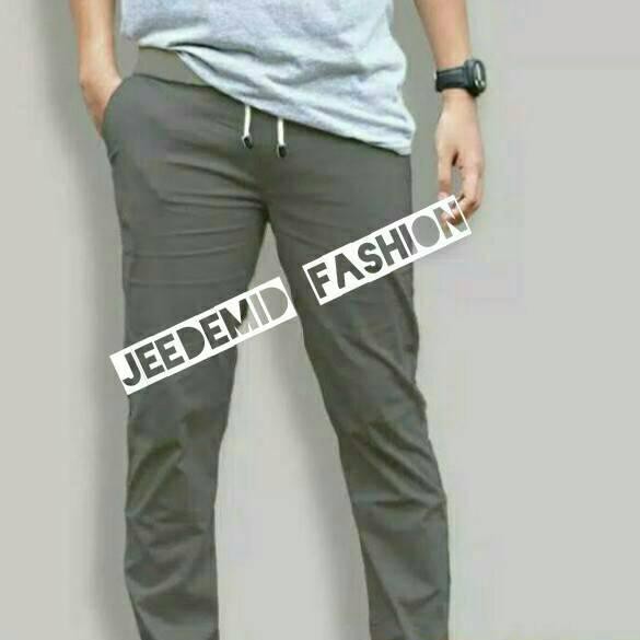 【rPX】 CELANA CHINOS COWOK PANJANG KARET PINGGANG RIP KOLOR