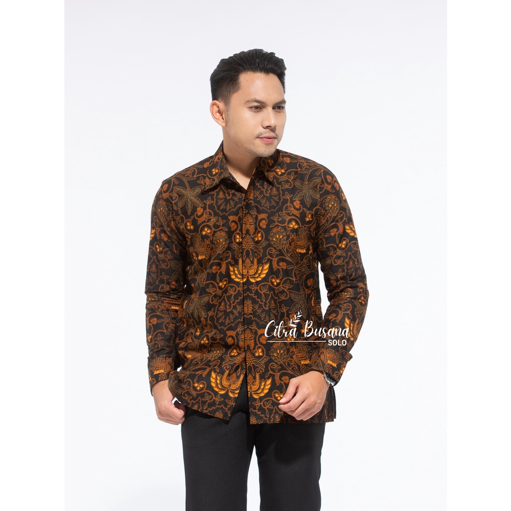 WAHYU ALIT Kemeja Batik Pria Furing Bahan Katun Primisima