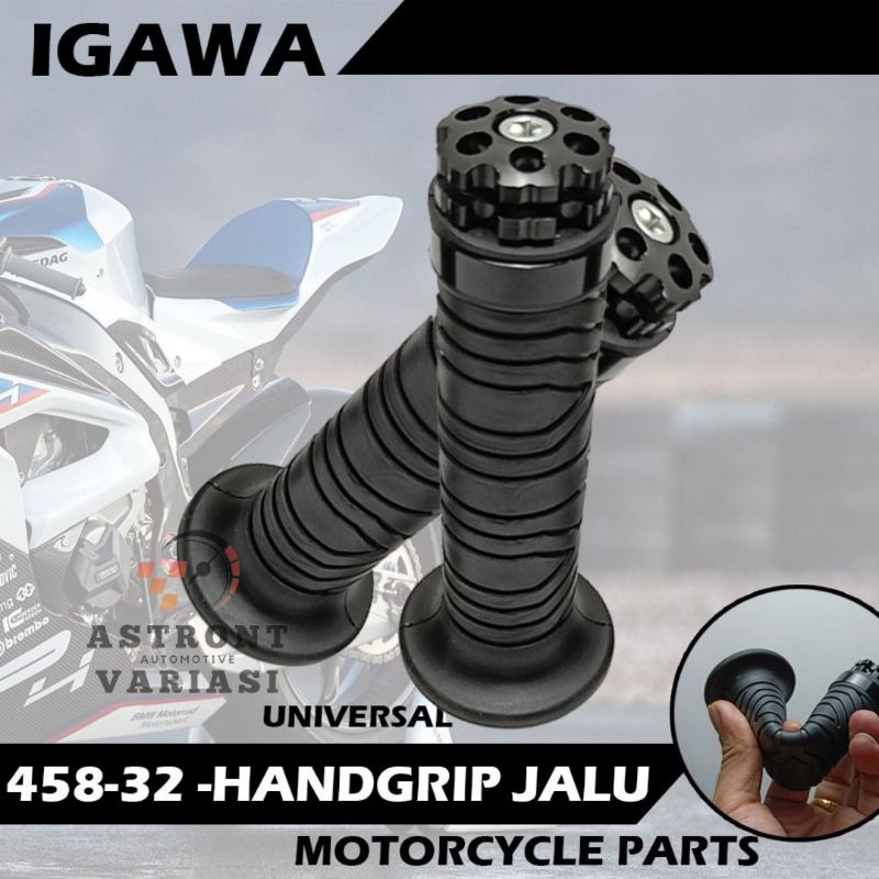 Handgrip Grip Jalu Kembang Double Ring Corak  Universal Semua Motor