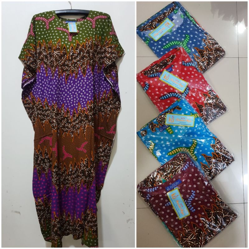 YULI - LONGDRES KALONG LD 150 CM  PB 130 CM BATIK KENCANA UNGU(KU)LEBEL BIRU (KUB)