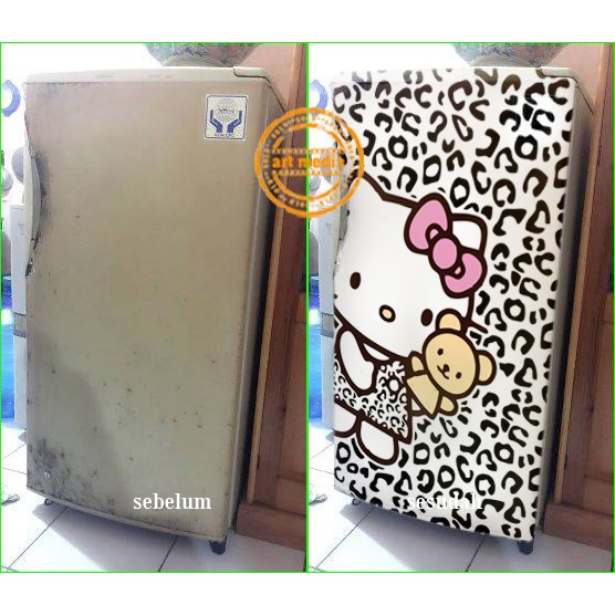 STIKER KULKAS HELLO KITTY LEOPARD