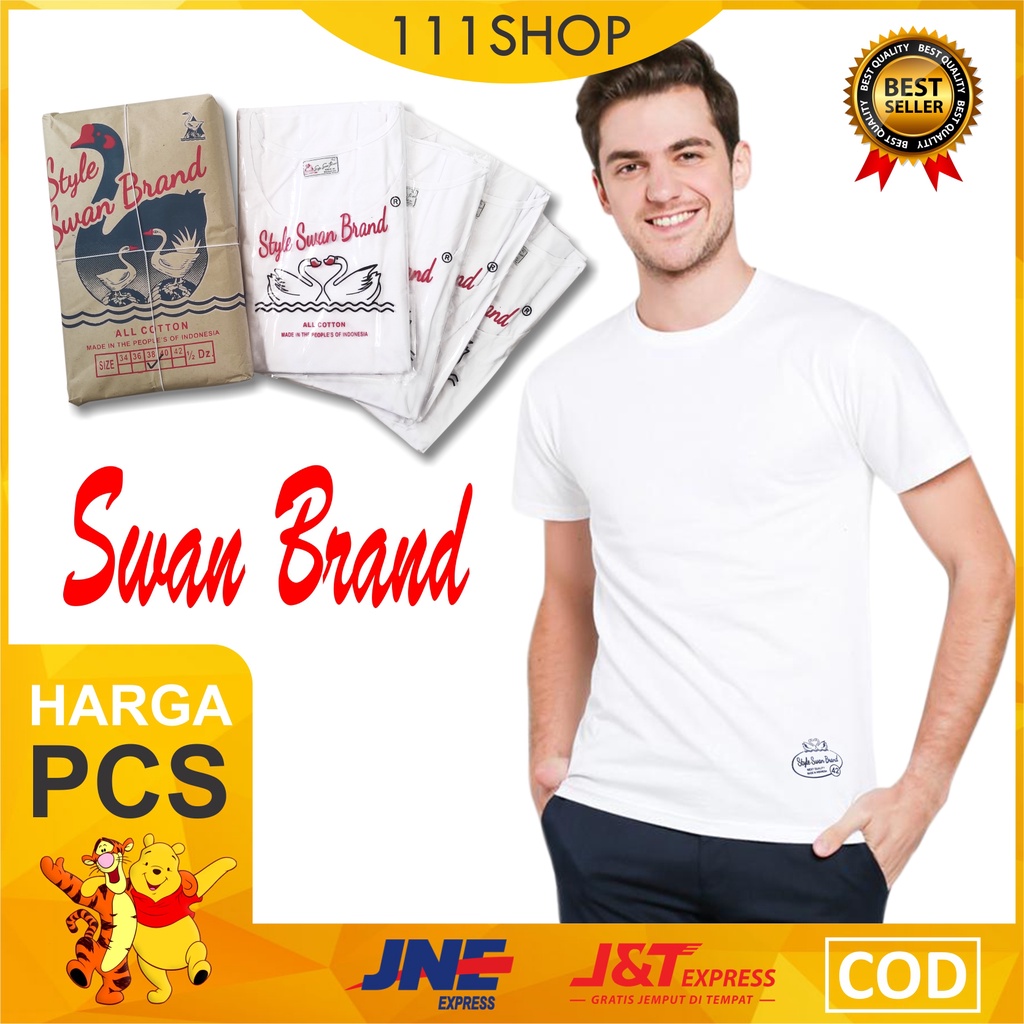 KAOS OBLONG WARNA PUTIH KAOS DALAM SWAN POLOS