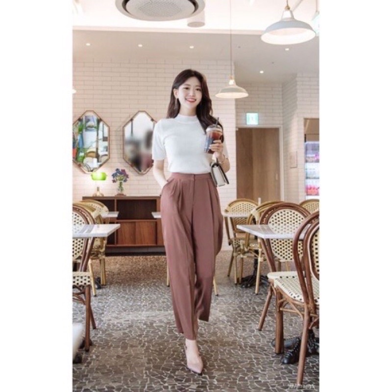 REYA TOP RAJUT KAOS RIB LEHER TINGGI INNER KNIT TURTLENECK BLOUSE KANTOR KERJA KULIAH SIMPLE POLOS MURAH GROSIR ADEM