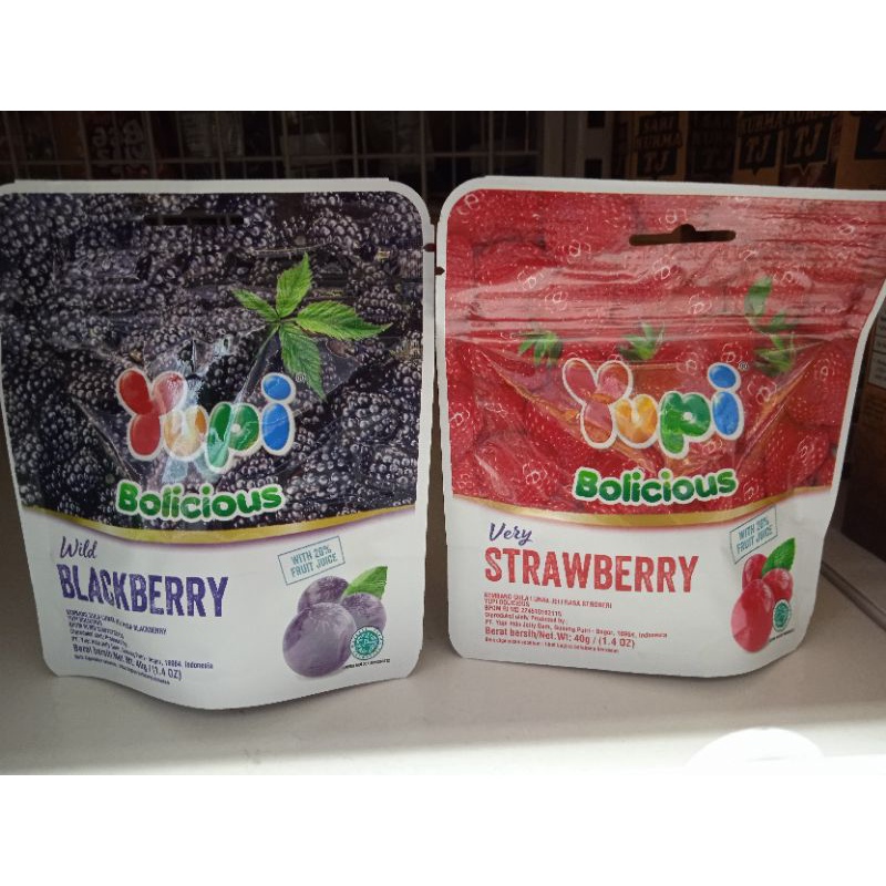 

Yupi Bolicious Rasa Blackberry dan Strawberry 40 Gram