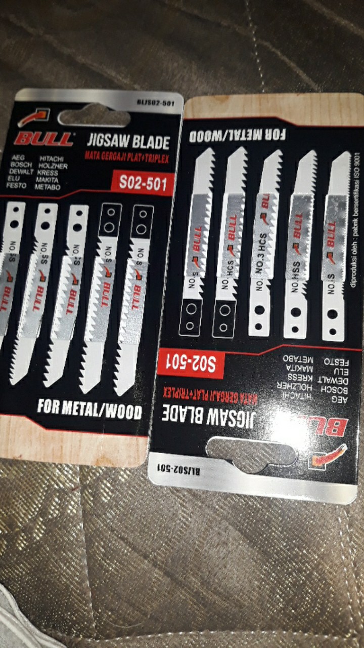 Bull Bosch Set Besi Kayu Mata Jigsaw Besi Wood Jig Saw Blade Gergaji