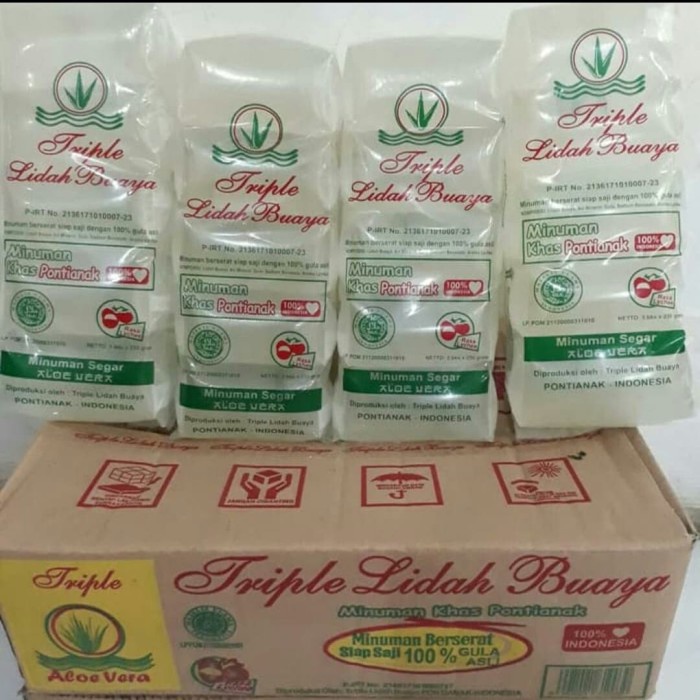 

Minuman Triple lidah buaya Leccy