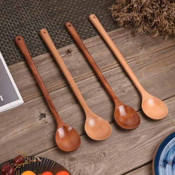 >>>>>] Sendok Kayu Panjang Sendok Masak Kayu Sendok Kayu Korea Serbaguna 33cm