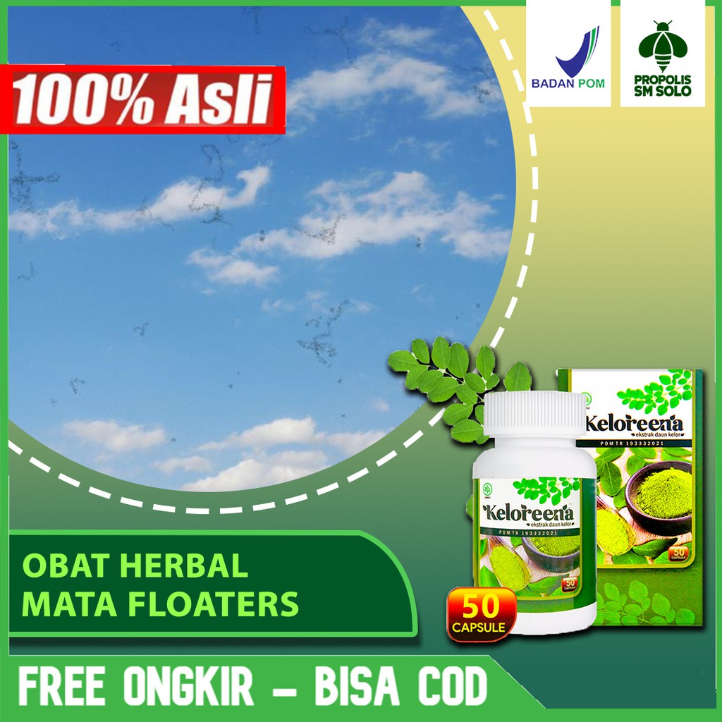 Obat mata floaters, Ablasi Retina, Eye Floaters, Bintik Melayang Pada Penghilatan Keloreena Kapsul