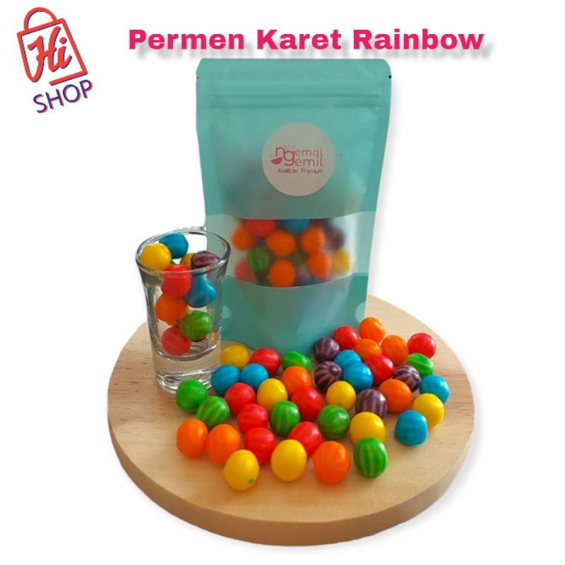 

Permen Karet Jadul Aneka Warna Rainbow Gummy Candy Kualitas Premium
