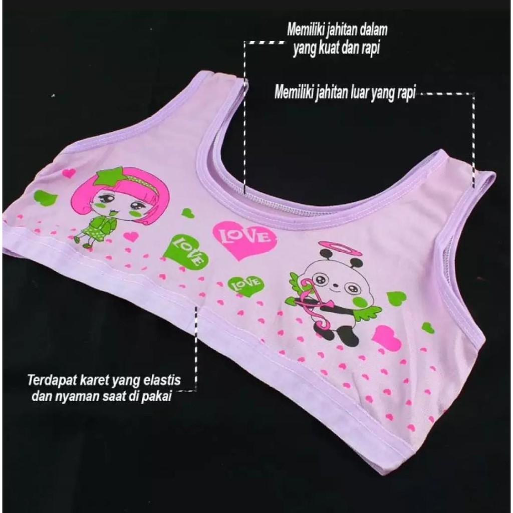 MINISET RANDOM KARAKTER (6 pcs) Miniset remaja kaos dalam anak remaja pakaian dalam