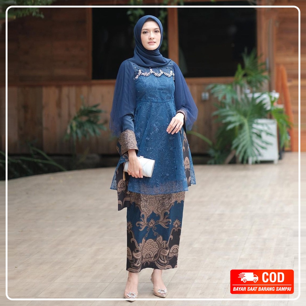 Cod kebaya brukat payet premium / couple kebaya modern / kebaya wisuda terbaru 2022 / Outfit Lamaran Kebaya pesta Kondangan termurah