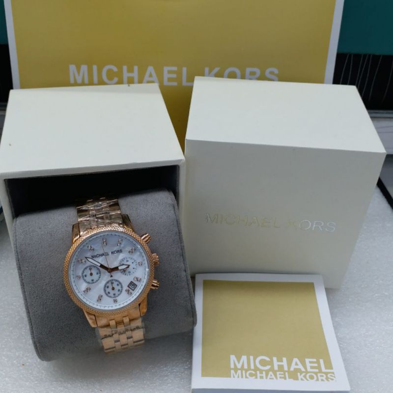 Jam tangan MK wanita Crono super premium mewah