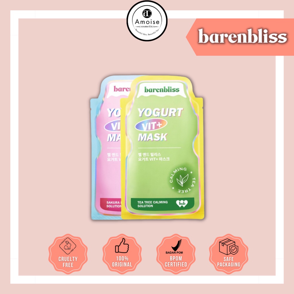 BNB Barenbliss Yogurt Vit+ Mask - Calming Sheet Mask Korea Essence Serum