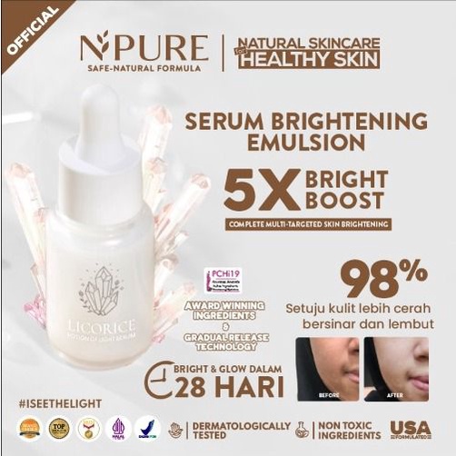 ✨ AKU MURAH ✨ NPURE LICORICE Potion Of Light Serun 20ml / Serum Wajah