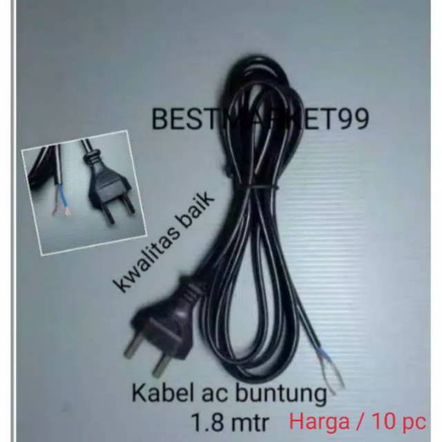 Kabel ac buntung 1.5 mtr. Kwalitas bagus.. Harga / 10pc.