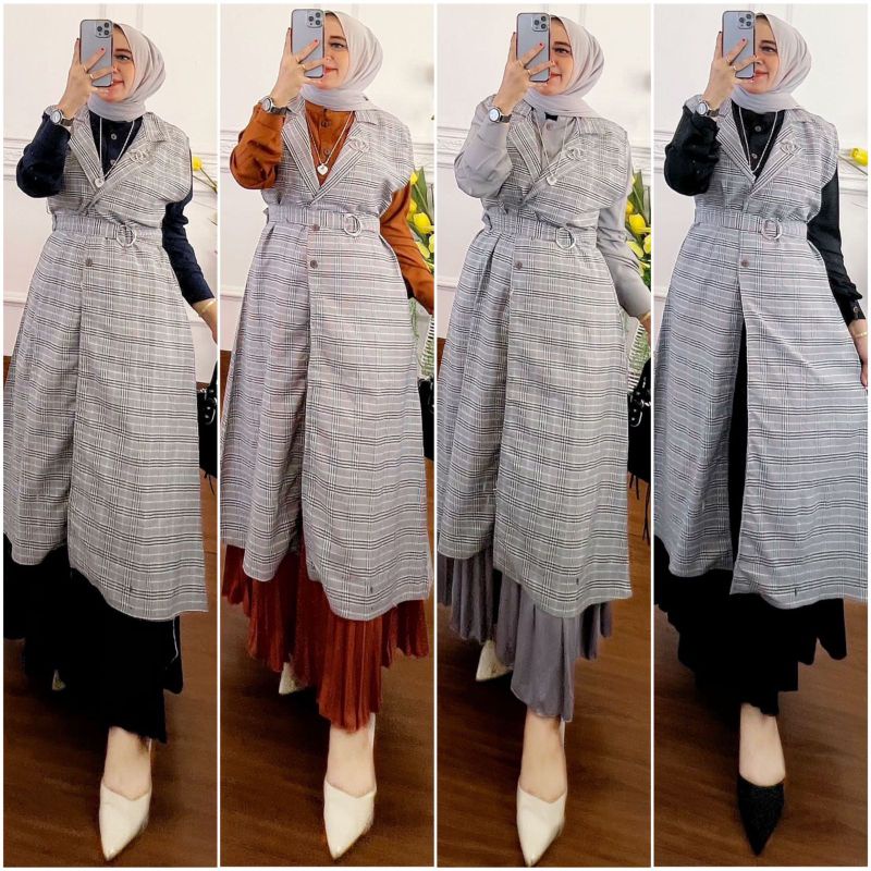 STELAN CANTIK / STELAN TERBARU / STELAN TERMURAH / STELAN  KEKINIAN SEMI DRESS SYARI MASHA   MIQ BY 