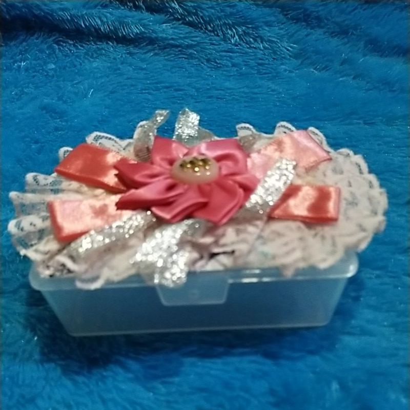 

gift box kotak kado bunga pink hand Made by Santy collection
