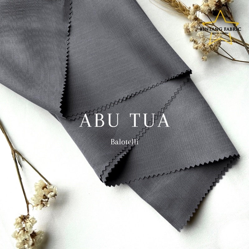 Bahan Bintang Fabric Kain Baloteli Polosan 1 meter-Abu Tua