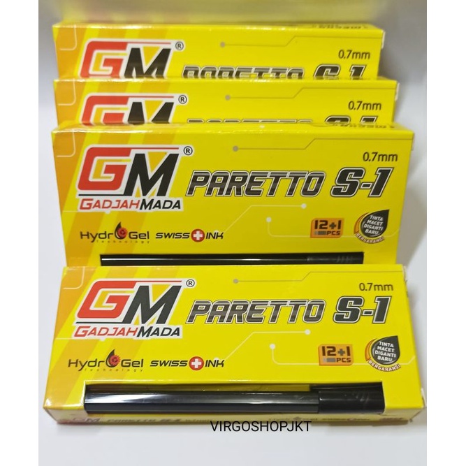 

Pulpen GM PARETTO S-1 Hitam (12pc free 1pc)