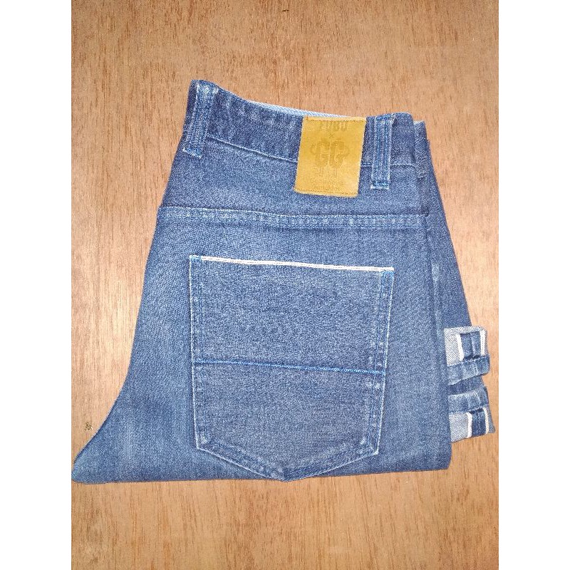 fubu jeans selvedge size 32 slim fit indigo second original