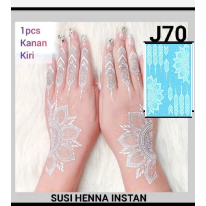 Henna Instan Henna Putih Henna Pengantin Henna Tempel Henna wedding Free Gliter
