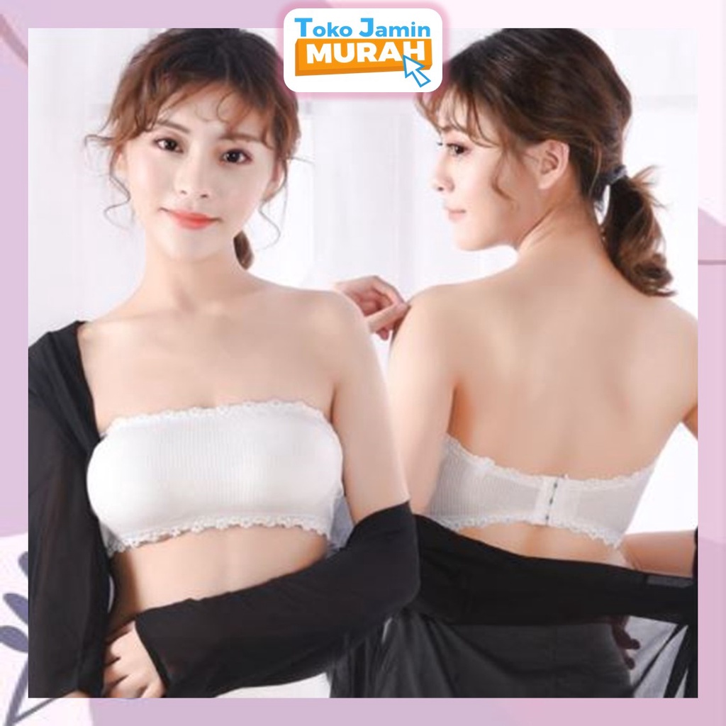 TJM BR099 Bra Crop Sexy Kemben Renda Model Busa Tanpa Tali Crop Top