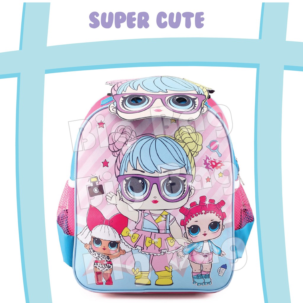 RTM - Tas Ransel Anak Perempuan Karakter Bunny - LOL SURPRISE + Bando / LOL SURPRISE + TOPENG