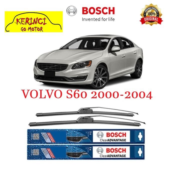 WIPER BOSCH CLEAR ADVANTAGE VOLVO S60 2000-2004 24&quot; &amp; 20&quot; SEPASANG