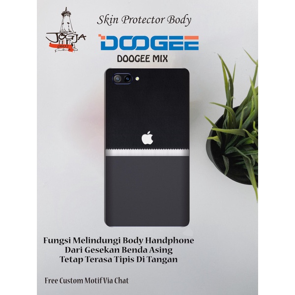 Dapat 2pcs Garskin HP Doogee MIX Motif logo - Free custom Motif