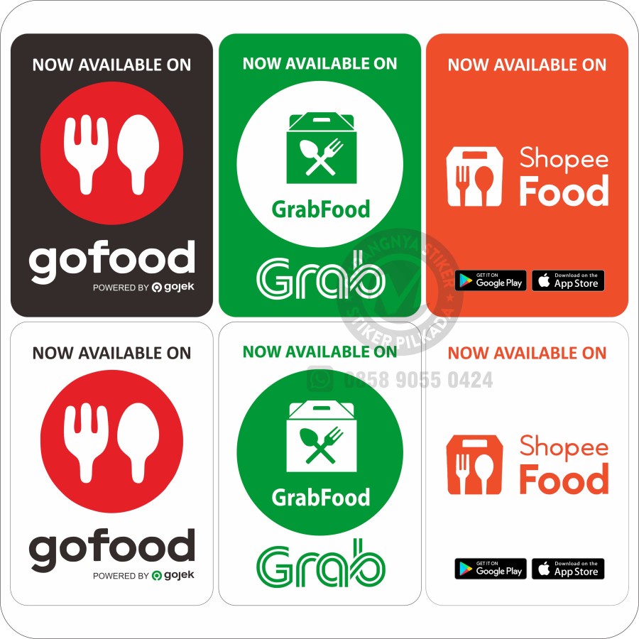 

STIKER VINYL MAKANAN ONLINE GOFUT, SOPIFUT, GREPFUT
