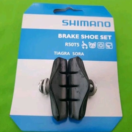 BRAKE SHOE SET . BRAKEPAD . KAMPAS REM . SEPATU REM SHIMANO R50T5 TIAGRA SORA CLARIS brakepad sepeda