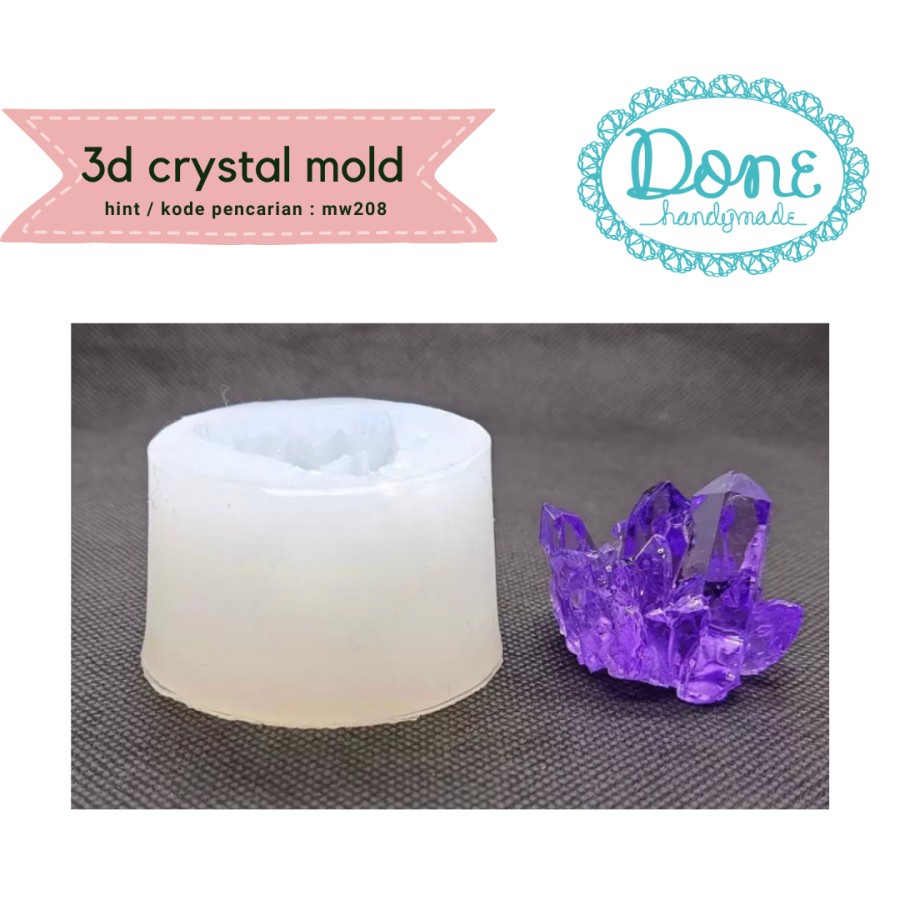 Done handymade mold resin 3d crystal resin mold kristal MW208