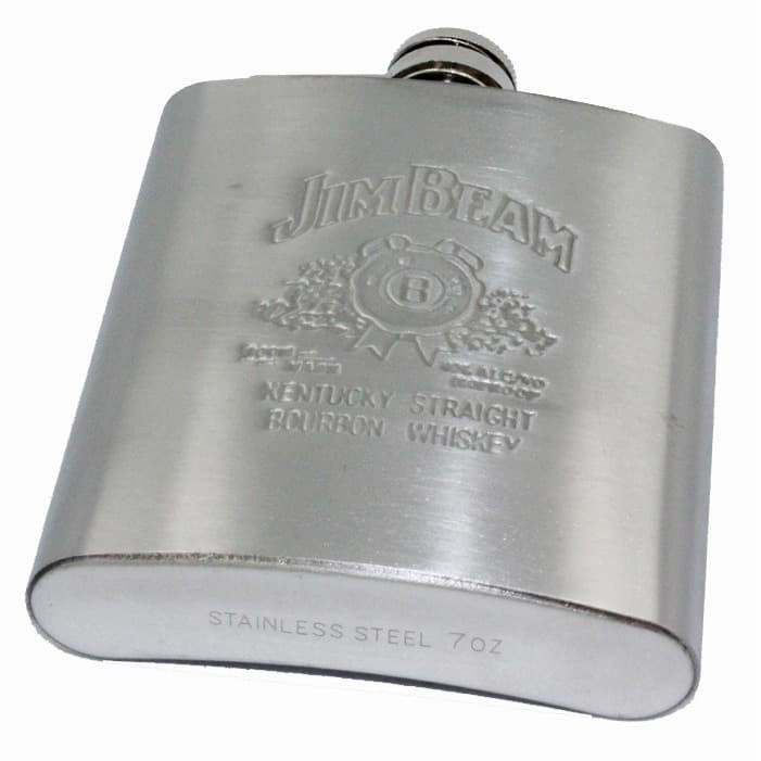 Botol Minum Hip Flask 7oz - F0212 - Silver