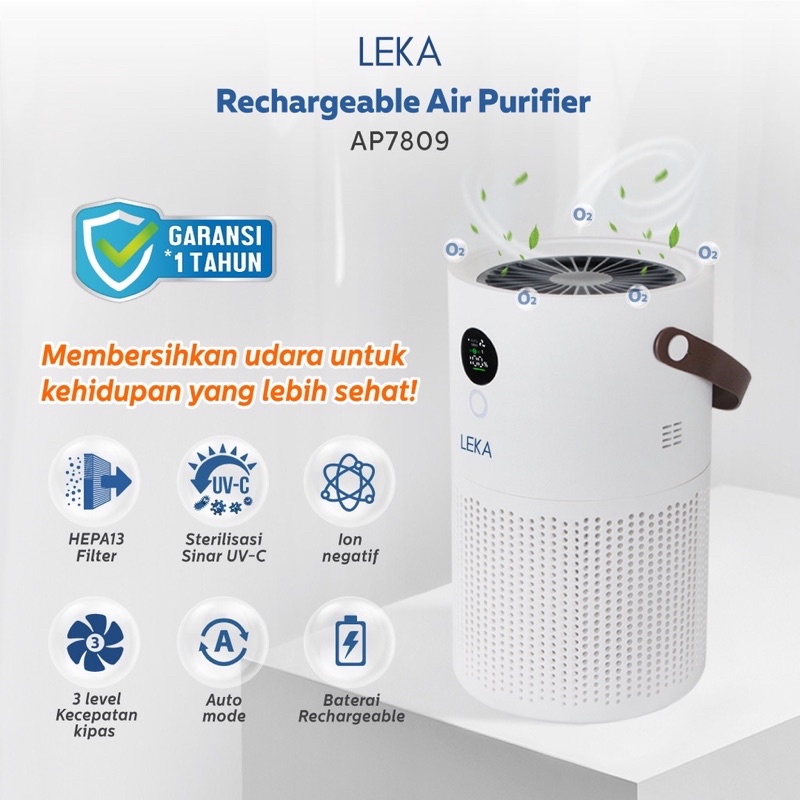 LEKA AP7809 Air Purifier Portable (Rechargable)