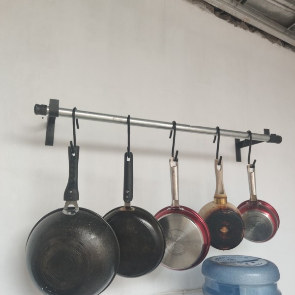 Pipa bulat gantungan baju pipa besi display baju gantungan baju hanger tiang