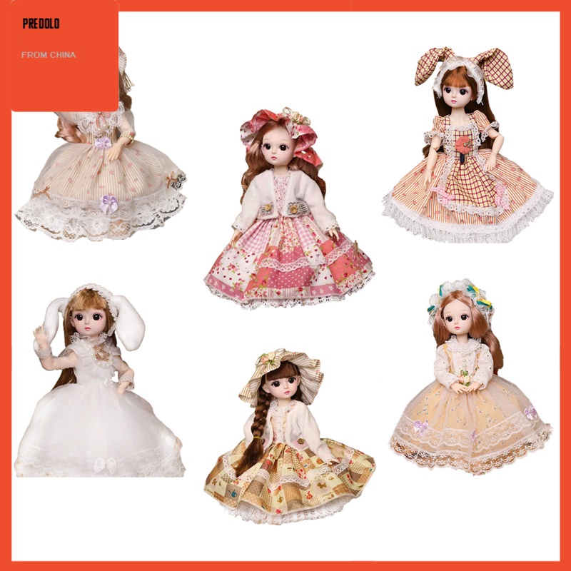 [In Stock] 12&quot; Doll Toy Movable Joints Fashionable Dress Up Dolls Toy for Girls