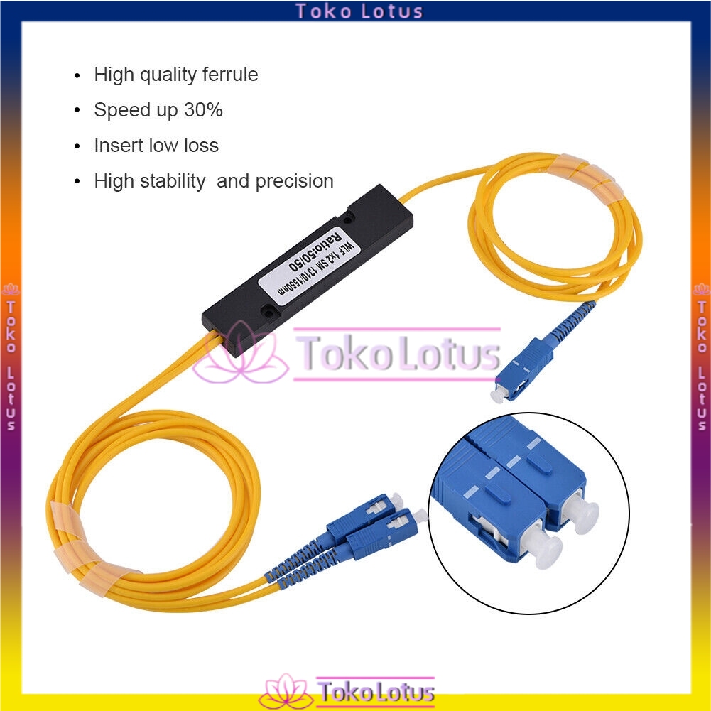 SC Kabel Fiber Optik Splitter 1: 2