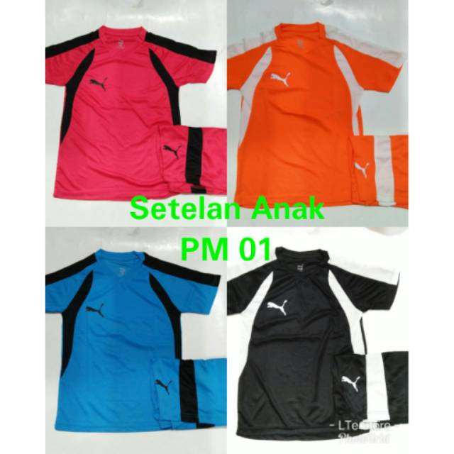 Baju Kaos Olahraga Jersey Bola Setelan Anak Futsal / Volly Puma pm01
