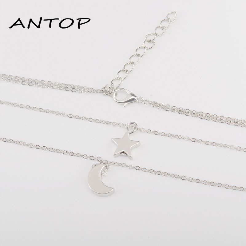 Kalung Bulan Bintang Korea Fashion Semua Pertandingan Perhiasan Kalung Wanita ANTOP