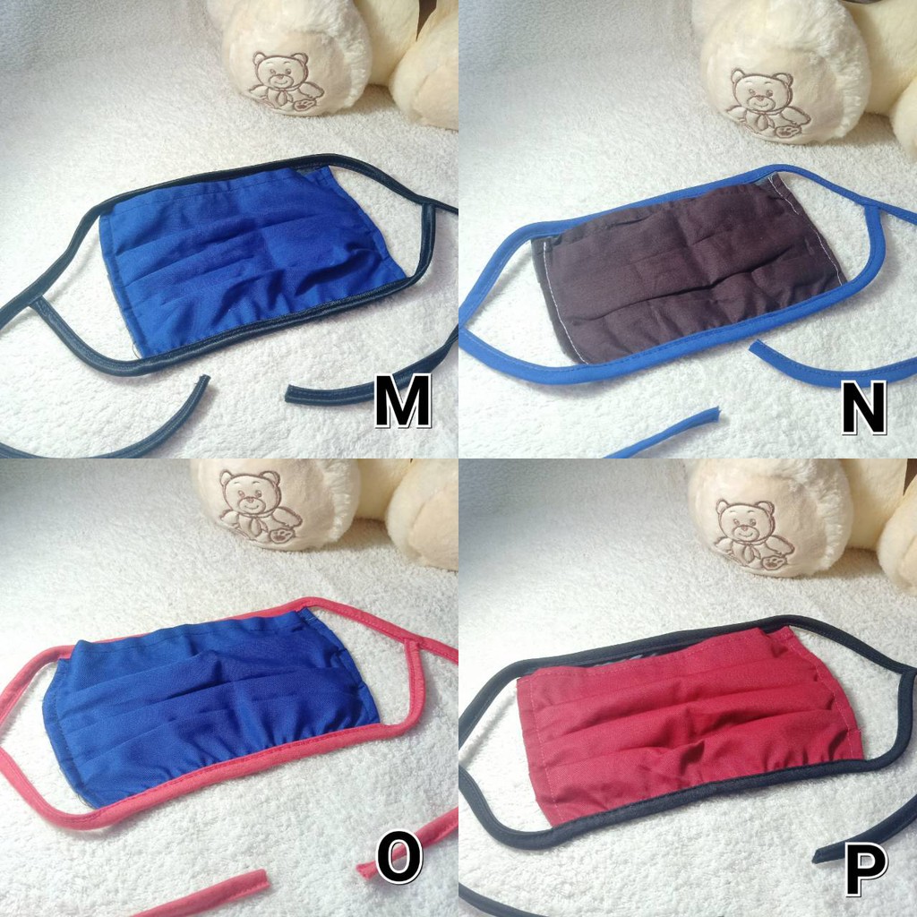 MASKER KAIN KATUN 100% 2 LAPIS bisa diisi/ada kantong tissue NON MEDIS EARLOOP HEADLOOP HIJAB MURAH