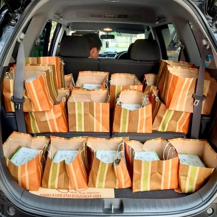 

✨ BISA COD ✨ Hot Produk Paper Bag Gunny Box Nasi (25 X 25 X 20)