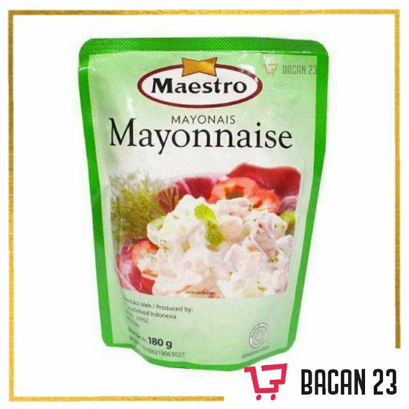 

Maestro Light Mayonnaise (180gr) / Mayonais Isi Ulang / Mayonaise Pouch /Bacan 23 - Bacan23