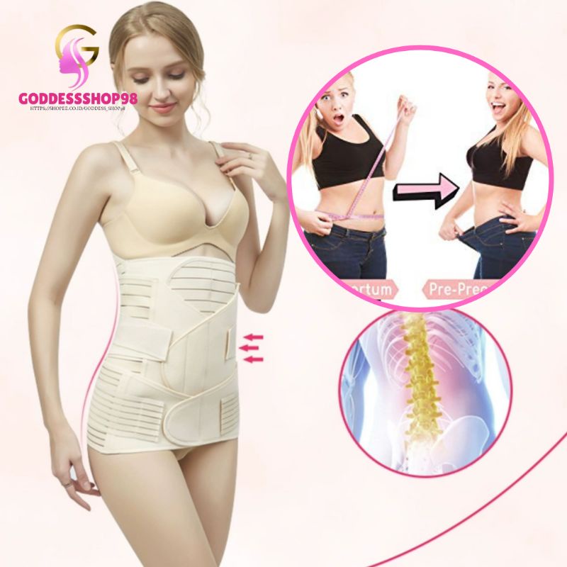 Korset Pelangsing 3in1 Stagen Korset melahirkan Pengecil Perut Postpartum Recovery Corset